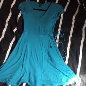 Forever 21 Teal Wrap Dress